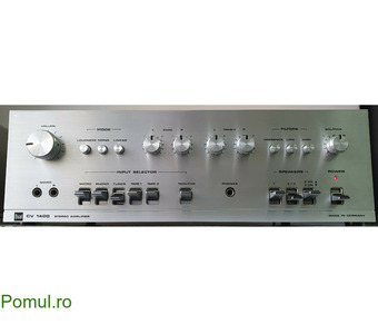 Dual cv 1400 amplificator stereo statie muzica vintage 1977 argintiu